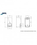 Dozatoare de sapun din inox - Dozator de sapun spuma, inox lucios, Jofel Futura, 800 ml - arli.ro