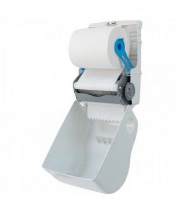 Dispenser Prosop Hartie Rola Autocut  Jofel AZUR, Reducere Consum de Hartie, Calitate Superioara, Profesional, alb