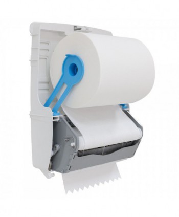 Dispenser Prosop Hartie Rola Autocut  Jofel AZUR, Reducere Consum de Hartie, Calitate Superioara, Profesional, alb