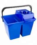  Materiale de curatenie - Galeata de curatenie dubla, 2 x 7 litri, cu storcator, foarte rezistenta, albastra - arli.ro
