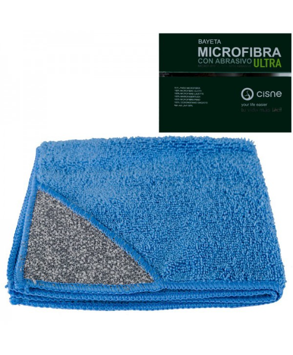  Lavete din microfibra - - Laveta microfibra cu buzunar abraziv, albastra -  ULTRA - arli.ro