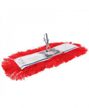  Mopuri profesionale - Mop plat cu buzunare din acryl + suport, utilizat pentru lustruire, 40 cm, compatibil sistem M4, conform cod culori UE, rosu - arli.ro