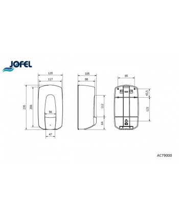 Dozator din inox satinat pentru sapun lichid, calitate si finisaj premium, capacitate 900 ml, Jofel Aitana
