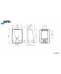 Dozatoare de sapun din inox - Dozator premium din inox satinat pentru sapun lichid, antivandalism, anticoroziune, 1000 ml, Jofel Futura - arli.ro