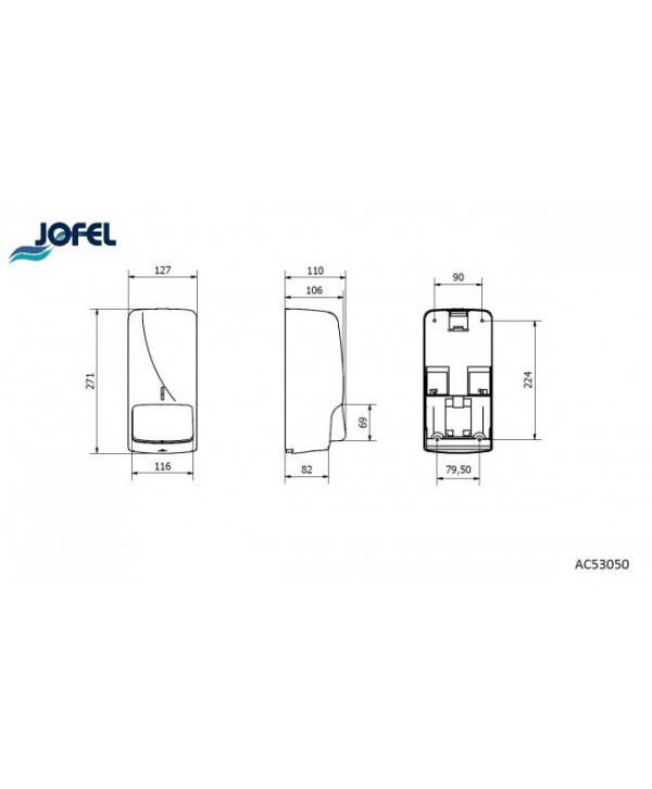 Dozator din inox satinat pentru sapun lichid din gama Jofel Futura, antivandalism, design minimalist, calitate premium Dozator din inox satinat pentru sapun lichid din gama Jofel Futura, antivandalism, design minimalist, calitate premium