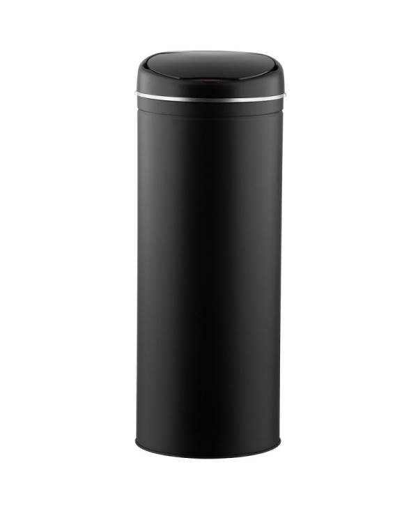 Cosuri gunoi - - Cos de gunoi premium, metalic, deschidere / inchidere automata cu senzor, negru mat, 12 litri, 4 baterii AA, buton ON/OFF - arli.ro