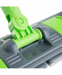 Mopuri profesionale - Suport pentru mop plat profesional cu buzunare, 60 cm, compatibil sistem B6, rotire 360°, conform normelor UE, verde / gri - arli.ro