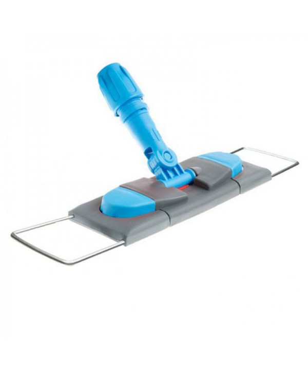 Mopuri profesionale - - Suport metalic pentru mop plat profesional 40 cm, cu buzunare, albastru – Performanță și igienă pentru spațiile administrative - arli.ro