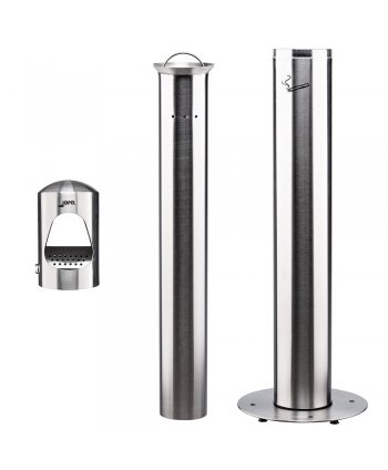 🚬 Scrumieră de Exterior din Inox 4L – Jofel, Fixare în Pardoseală, Antivandalism, Garanție 10 Ani