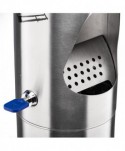 Cosuri de gunoi, containere si pubele - 🚬 Scrumieră de Exterior din Inox 4L – Jofel, Fixare în Pardoseală, Antivandalism, Garanție 10 Ani - arli.ro