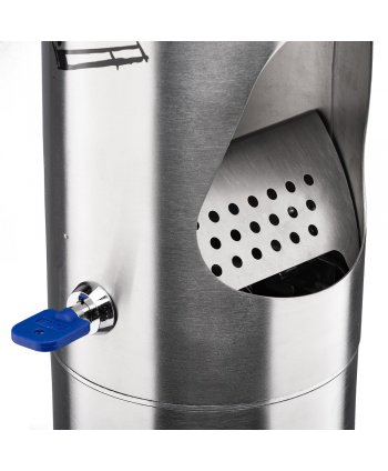 🚬 Scrumieră de Exterior din Inox 4L – Jofel, Fixare în Pardoseală, Antivandalism, Garanție 10 Ani