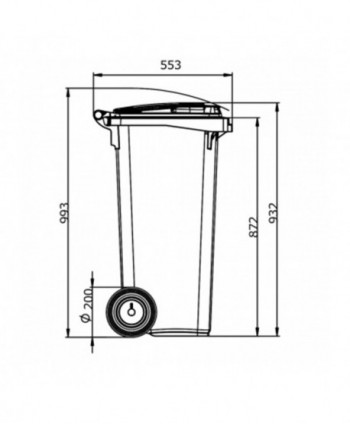 🚮 Pubelă Albastră Colectare Selectivă 120L Fabricată în Germania de ESE®, Ideală pentru Hârtie și Carton