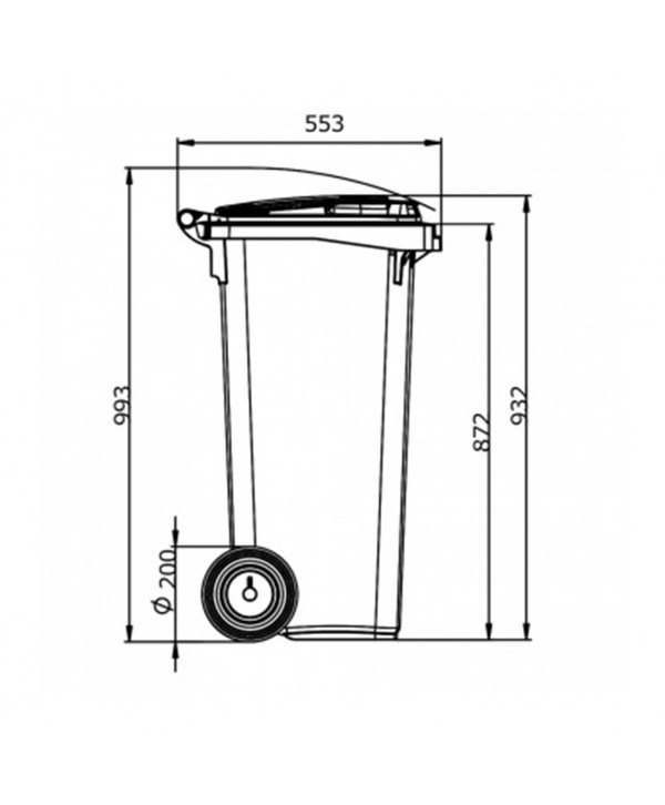 🚮 Pubelă Galbenă Colectare Selectivă 120L Fabricată în Germania de ESE®, Durabilitate Maximă și Protecție UV