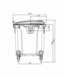  Cosuri gunoi - Container de gunoi galben pt colectare selectiva deseuri din plastic 1100 litri, fabricat in Germania - arli.ro