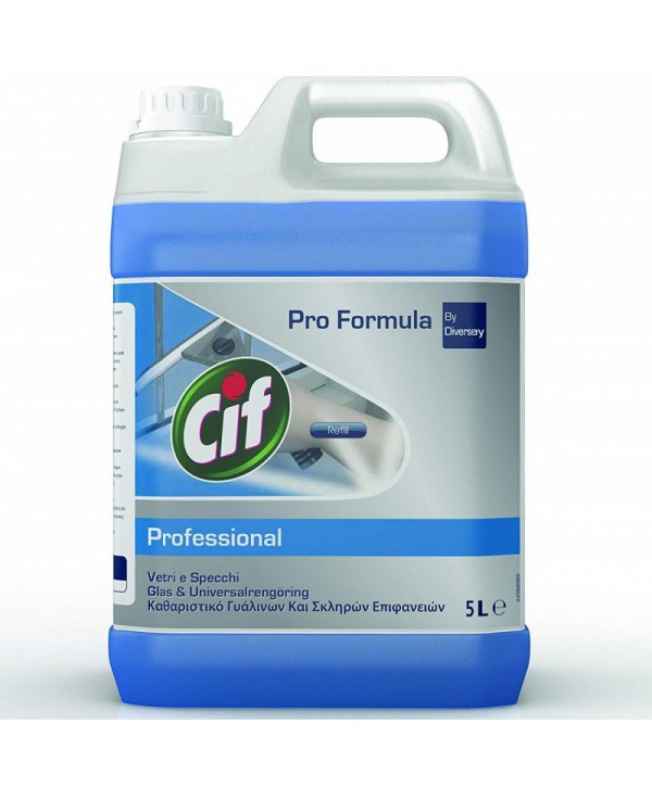 Detergenti si solutii de curatat - - Cif Professional 5L – Detergent pentru Geamuri și Suprafețe, Curățenie Impecabilă și Strălucire Instantanee - arli.ro