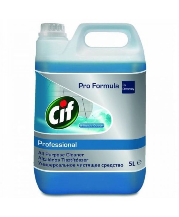 Detergenti si solutii de curatat - - Cif Professional Brilliance Ocean 5L – Detergent Universal fără Clătire pentru Curățenie Impecabilă - arli.ro