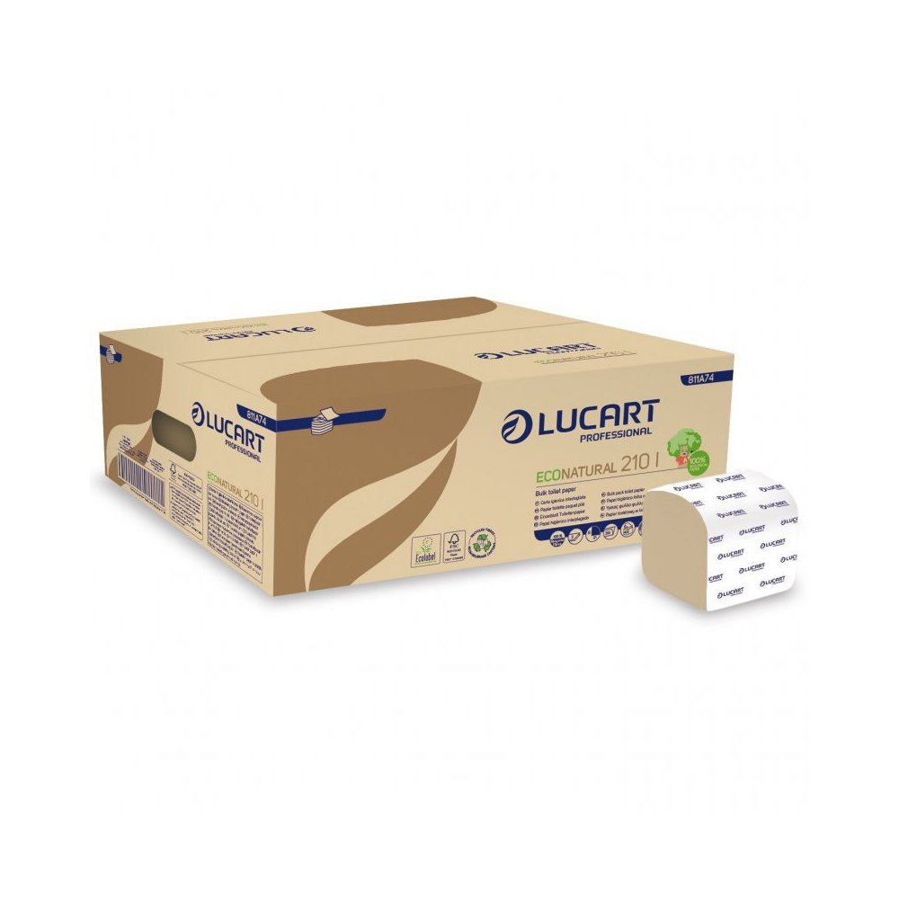 40 📦 Hârtie Igienică Pliată EcoNatural (8400 servetele) - Natura câștigă un copac 🌳 la fiecare 8 box