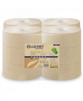  Hartie igienica - Hartie igienica 100% ecologica din fibre de celuloza Fiberpack®, pachet 12 role x 405 portii, Lucart EcoNatural - arli.ro