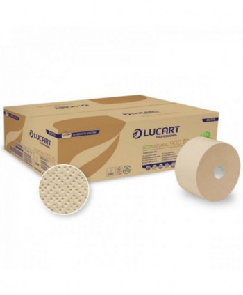  Hartie igienica - Hartie igienica 100% ecologica din fibre de celuloza Fiberpack®, pachet 12 role x 900 portii, Lucart EcoNatural - arli.ro