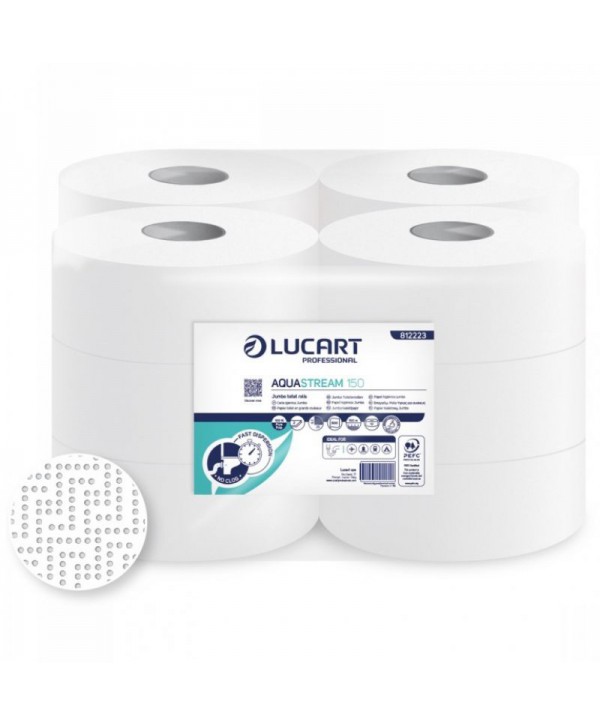 Consumabile hartie - - 12 🧻 Hârtie Igienică Lucart AquaStream💧– Dizolvare in 7 Secunde - Soluția Revoluționară care NU Infundă Toaleta! - arli.ro