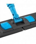  Mopuri profesionale - Suport pentru mop plat profesional cu urechi, 50 cm, compatibil sistem U5, rotire 360°, conform normelor UE, albastru / gri - arli.ro