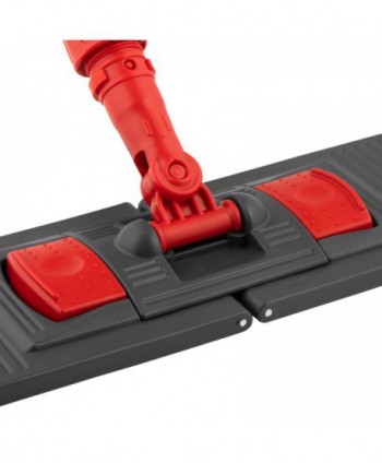 Suport mop profesional plat roșu 50 cm, fixare cu urechi, pentru toalete