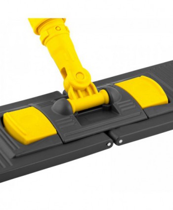 Suport mop profesional plat galben 50 cm, fixare cu urechi, pentru bai, vestiare