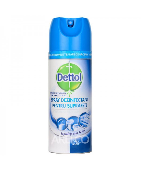  Dezinfectanti pentru suprafete - - Spray dezinfectant pentru suprafete Dettol Crisp Linen - 400ml - arli.ro