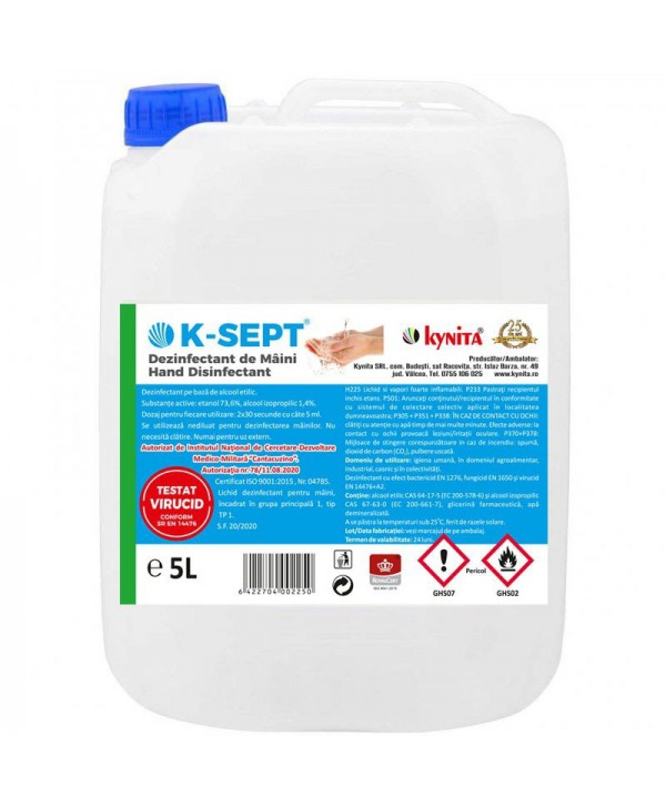  Dezinfectanti pentru maini - - Dezinfectant pentru maini K-SEPT - 5 litri - arli.ro