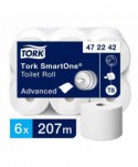  Hartie igienica - Hartie igienica pentru dispenser Tork Smart One, cod 472242, pachet 6 role x 207 metri - arli.ro