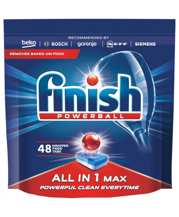  Detergenti si solutii de curatat - - Detergent masina spalat vase - Finish All in 1 Max 48 tablete - arli.ro
