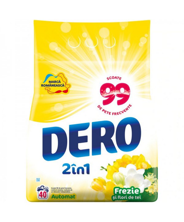  Detergenti si solutii de curatat - - Detergent praf pentru rufe Dero 2 in 1 Frezie si flori de tei - 4 Kg - arli.ro