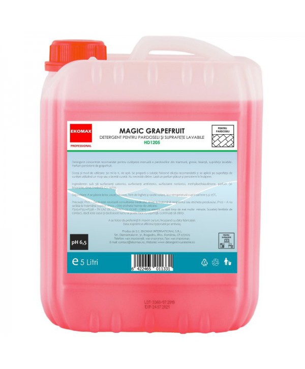  Detergenti si solutii de curatat - - Detergent pardoseli Magic Grapefruit - Ekomax 5 litri - arli.ro