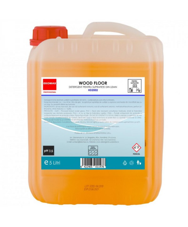  Detergenti si solutii de curatat - - Detergent pentru suprafete din lemn Wood Floor - Ekomax 5 litri - arli.ro