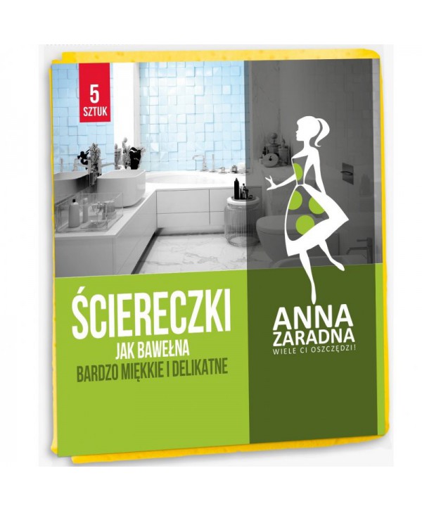 Lavete din microfibra - - Pachet de 5 Lavete Universale pentru Curățat și Lustruit Anna Zaradna - arli.ro