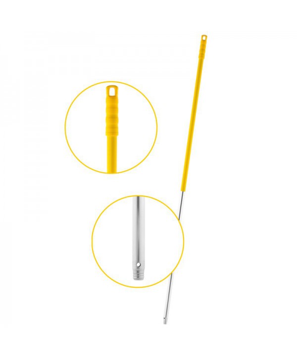 Mopuri profesionale - - Mâner Profesional din Aluminiu pentru Mop, lungime 140 cm 🟡 – Ergonomie și Durabilitate pentru Spațiile Sanitare - arli.ro