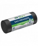  Saci menajeri - Saci menajeri 60 litri, super rezistenti, grosime 6 microni, 50 buc / rola, negri, ArliSoft® - arli.ro