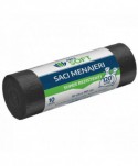  Saci menajeri - Saci menajeri 120 litri, super rezistenti, grosime 19 microni, 10 buc / rola, negri, ArliSoft® - arli.ro