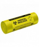 Saci menajeri - Saci inscriptionati „Pericol biologic”, galbeni ArliSoft - 120 litri - arli.ro
