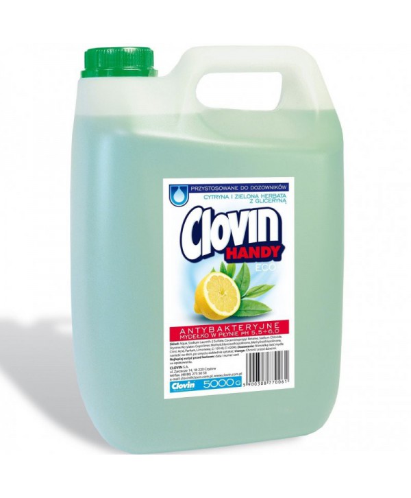  Consumabile (sapunuri, geluri, creme) - - Sapun lichid antibacterian - Clovin lamaie si ceai verde - 5 l - arli.ro