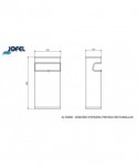 Cosuri de gunoi, containere si pubele - 🚮 Coș de Gunoi Exterior cu Scrumieră 20L Jofel – Rectangular, Alb, Antivandalism și Rezistent la Intemperii - arli.ro
