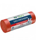  Saci menajeri - Saci menajeri 60 litri, super rezistenti, grosime 6,5 microni, 50 buc / rola, rosii, ArliSoft® - arli.ro