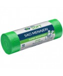 Saci menajeri - Saci Menajeri Verzi 🟢 120 Litri ArliSoft® 10 buc/rola – Super Rezistenți pentru Colectarea Selectivă a Deșeurilor - arli.ro