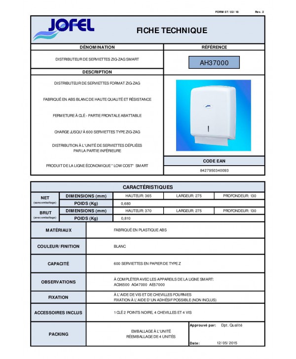 Dispenser Prosoape de Maini Pliate Jofel SMART Alb – Soluția Compactă și Economică pentru Distribuirea Servetelelor Dispenser Prosoape de Maini Pliate Jofel SMART Alb – Soluția Compactă și Economică pentru Distribuirea Servetelelor