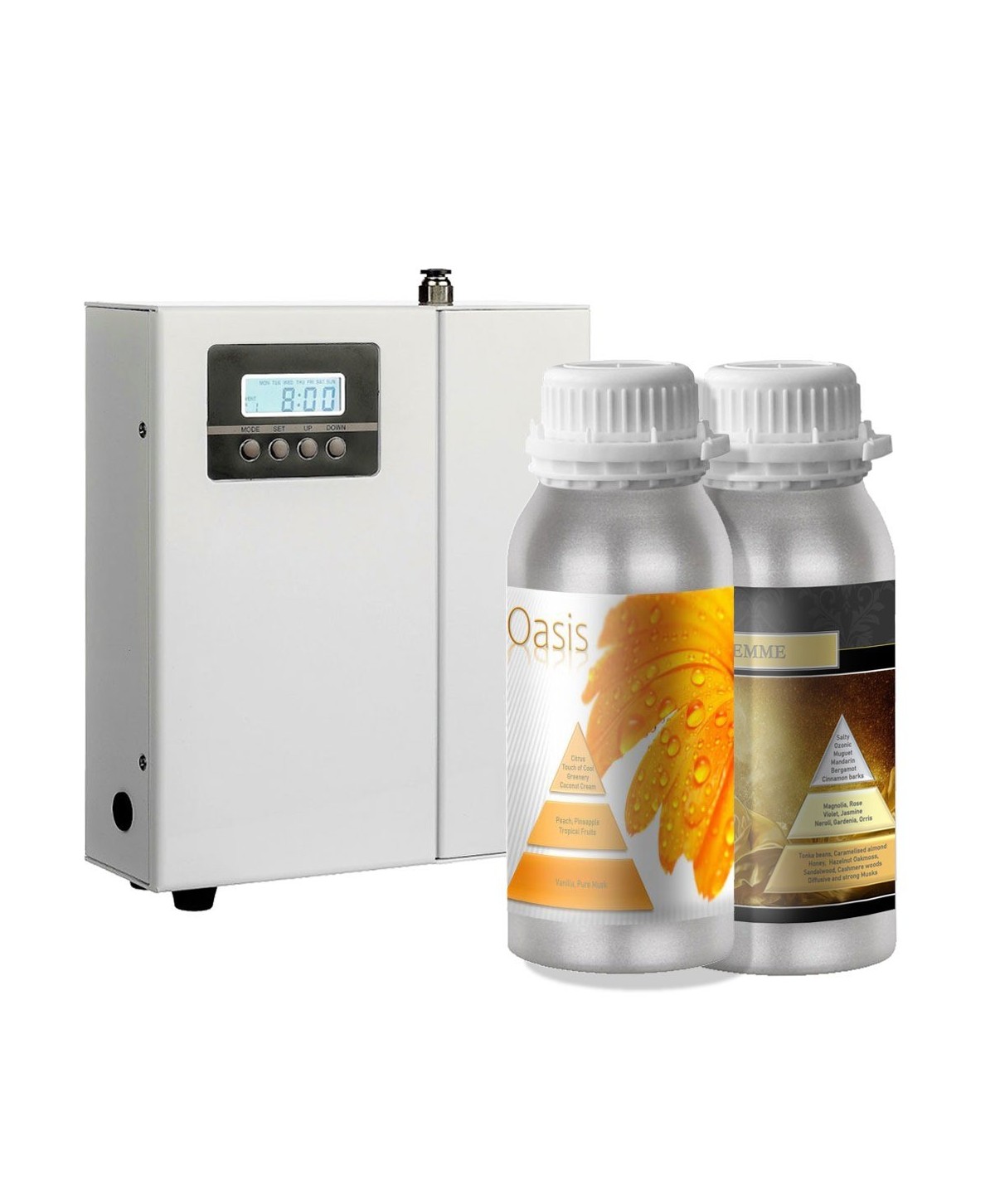 Pachet Difuzor Profesional de Uleiuri Esentiale ArliScent  + Oasis 500ml + Femme 500ml
