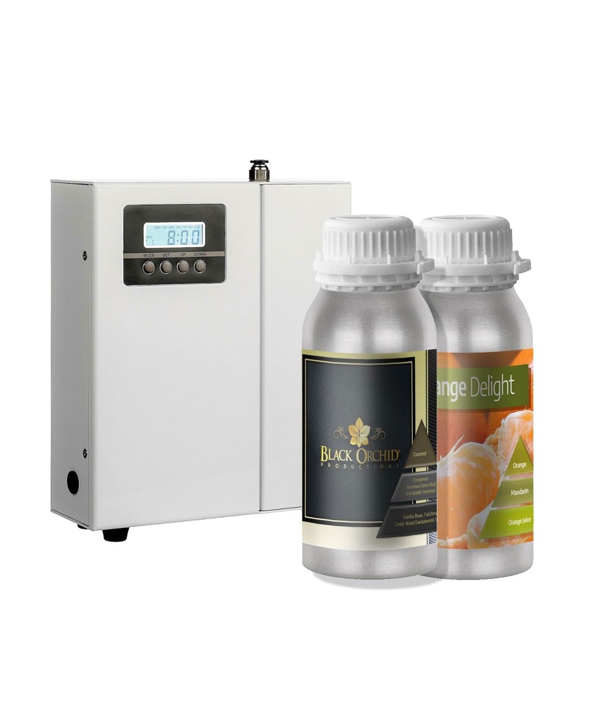 Pachet Difuzor Profesional de Uleiuri Esentiale ArliScent  + Black Orchid 500ml + Orange Delight 500ml