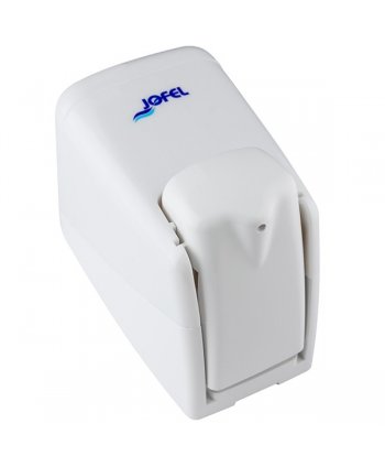 Dozator pentru sapun lichid Jofel Azur, capacitate 400 ml, ABS de inalta calitate, rezervor reincarcabil, alb
