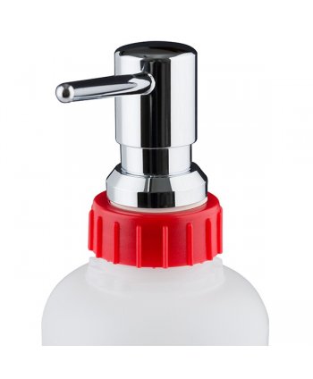 Dozator profesional de sapun lichid fabricat din inox cu sistem de incastrare in blatul chiuvetei, rezervor 1L, Jofel
