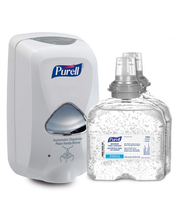  Dozatoare de sapun - - Dozator alb cu senzor + 2 x Gel dezinfectant maini Purell TFX 1200ml - arli.ro