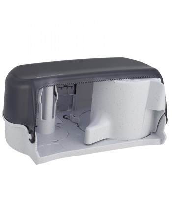  Acasa - Dispenser Profesional de Hârtie Igienică 2 Role - San Jamar Summit Versatwin Fumuriu Transparent - arli.ro